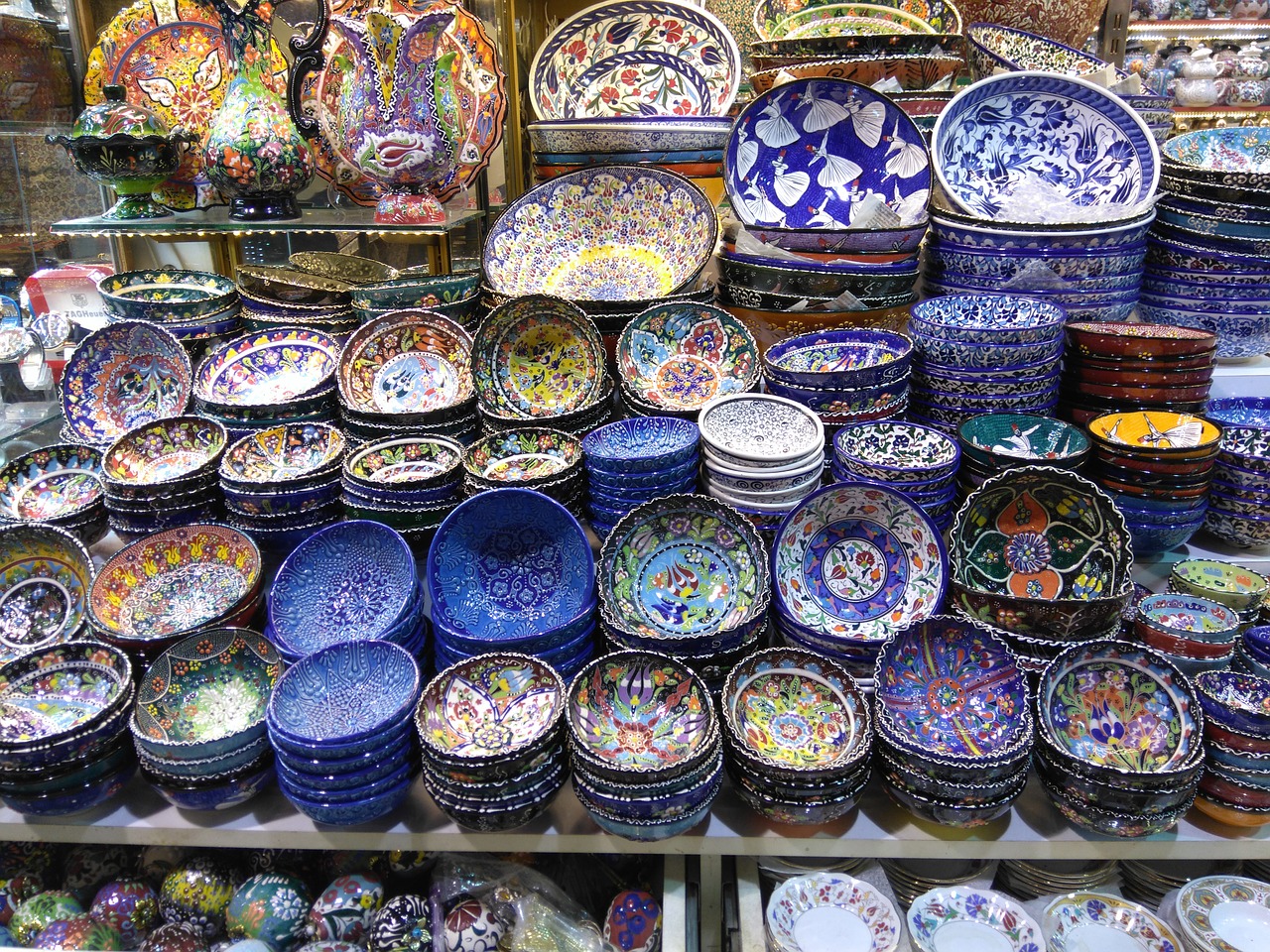 Turkish Dishes.Grand Bazaar Turkey